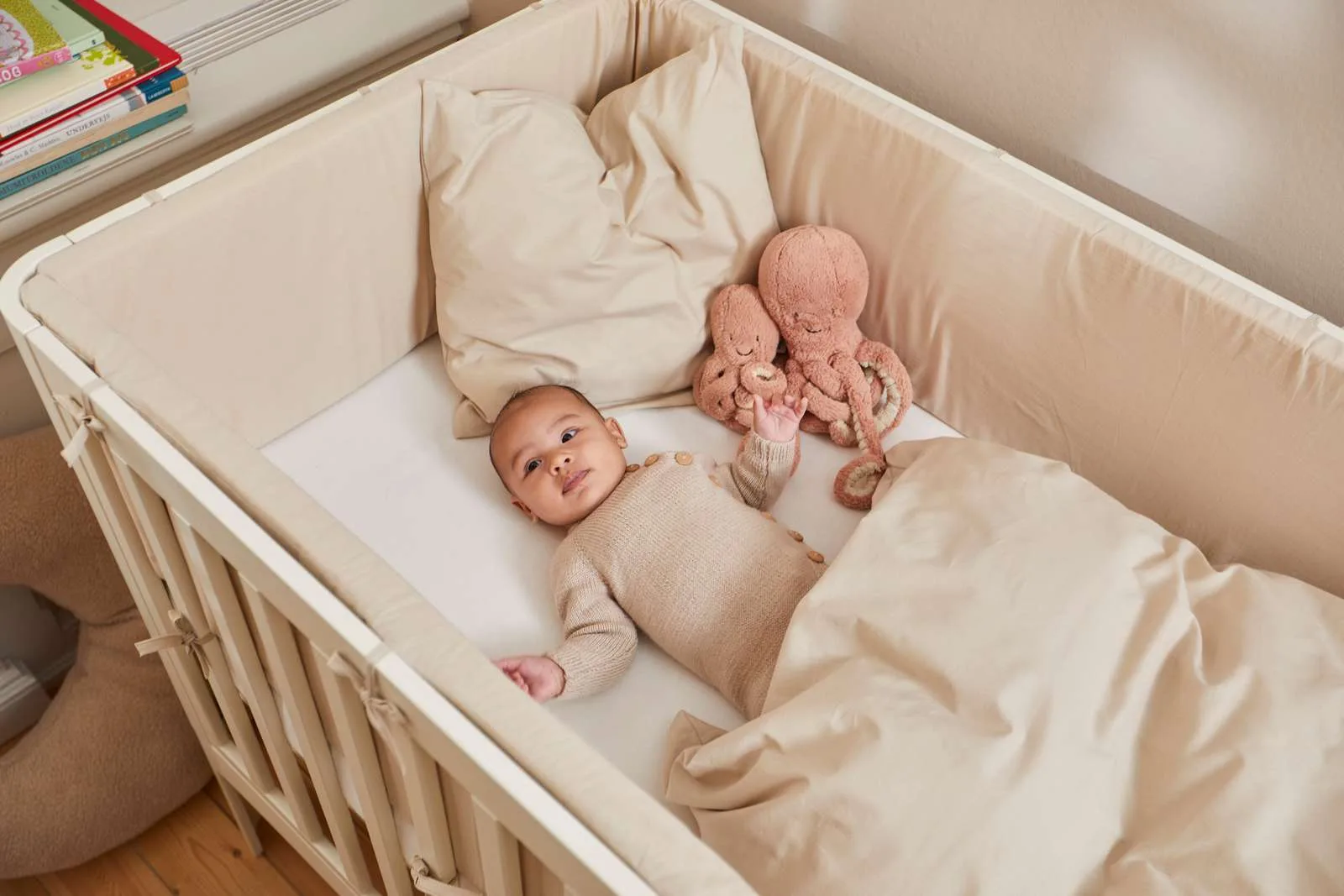 Baby Bed, 140x70 cm, Cream