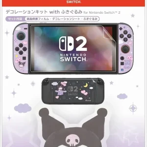 Hori Decorating Kit with Kuromi Kigurumi for Nintendo Switch 2 Chrome