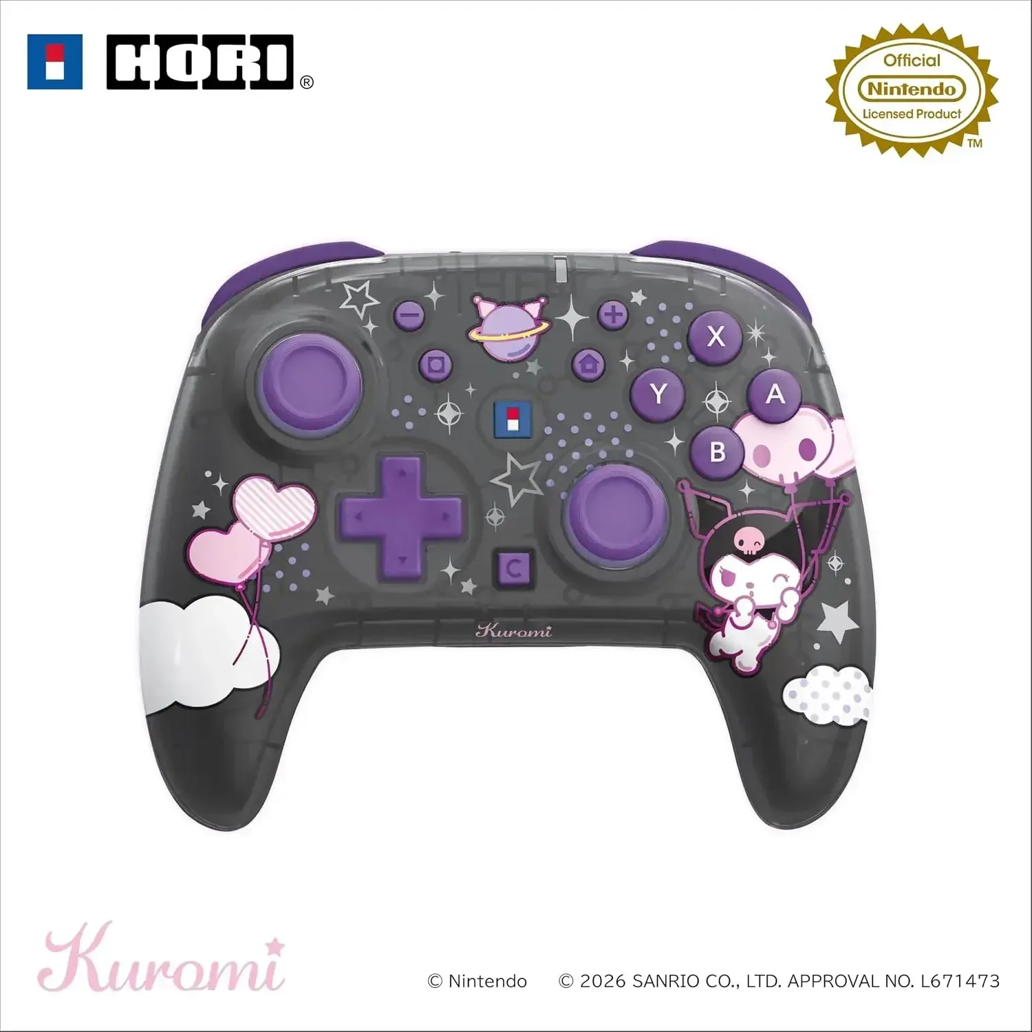 Hori Wireless Horipad Turbo Nintendo Switch 2 Kuromi Controller