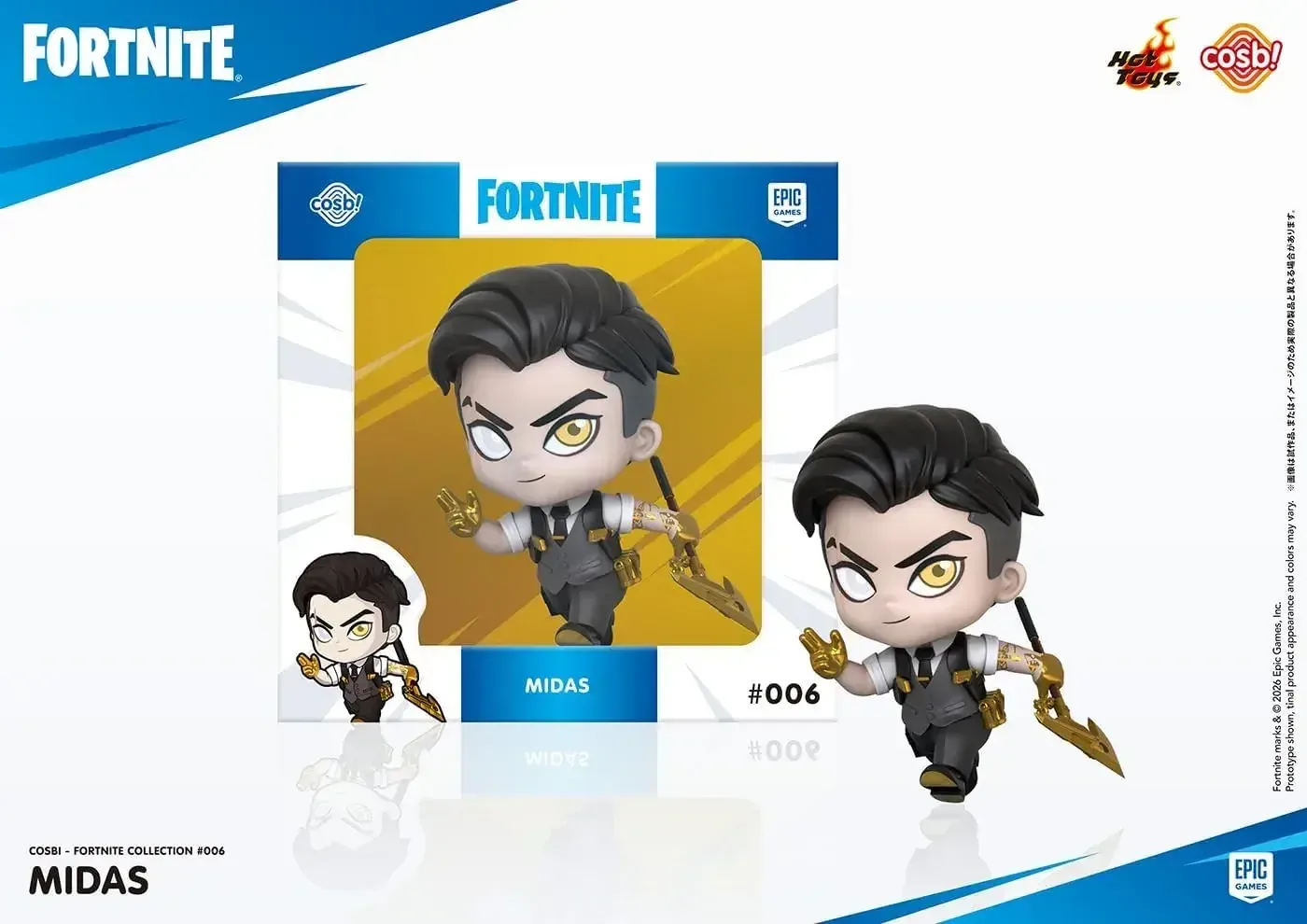 Hot Toys Fortnite Midas Cosbi Collection Figure 8 cm Displaying - Image 2