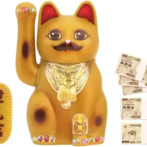 MIC DIY Maneki Neko Painted Plastic Model Kit, 9 x 9 x 2 cm