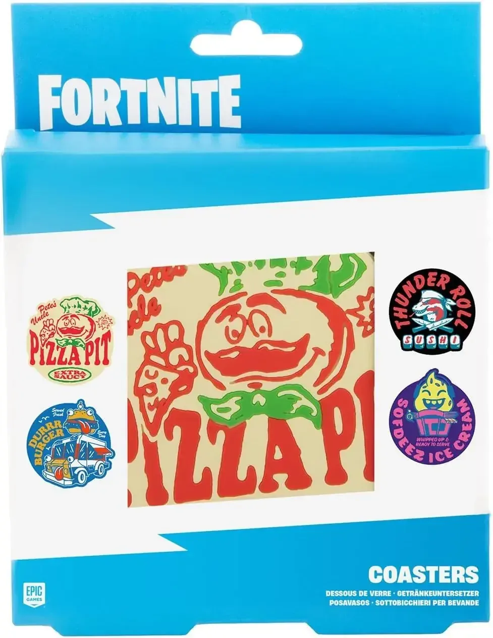 Paladone Fortnite Coasters 4 Piece Set Multicolor Collection