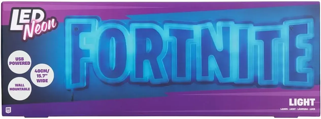 Paladone Fortnite Logo Neon Light 12x40x2cm USB Gaming Decor