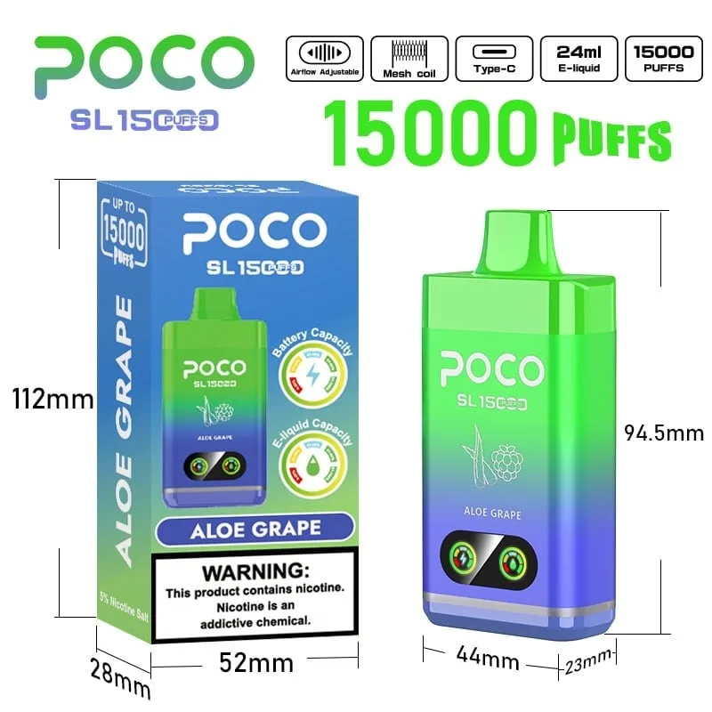 POCO SL15000 15k Puff Disposable Vape 24ML Mesh Coil Vape Store Best Vape Puff 15000 - Image 2