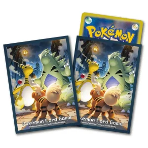 Pokemon Card Game Deck Sleeves Set Growlithe Tyranitar Ampharos