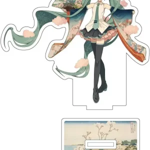 Presence Hatsune Miku Acrylic Surface Art Stand Hokusai 5.9in