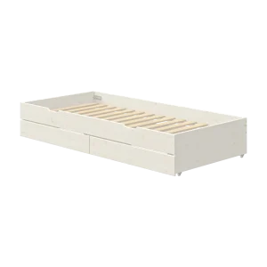 Pull-out Bed with Storage, 90x190 cm, White