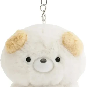 San-X San Pokanto-tan Hanging Plush Toy with Key Holder, 4.1 in