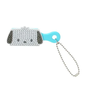 Sanrio Pochacco Mini Brush Charm with Keychain - ABS Resin and Polypropylene
