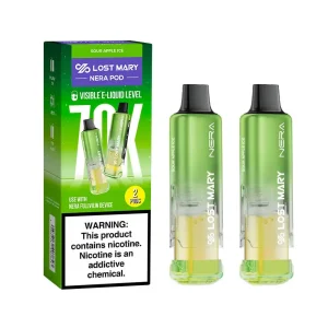 Sour Apple Ice - Lost Mary Nera Fullview 70k Disposable Vape Pod