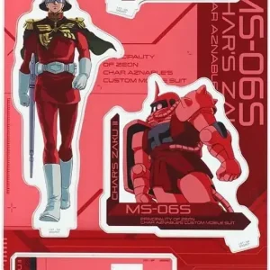 Sun Star Stationery Gundam Acrylic Stand Char Aznable 3D Design