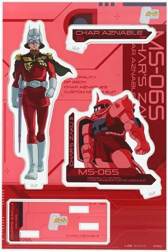 Sun Star Stationery Gundam Acrylic Stand Char Aznable 3D Design