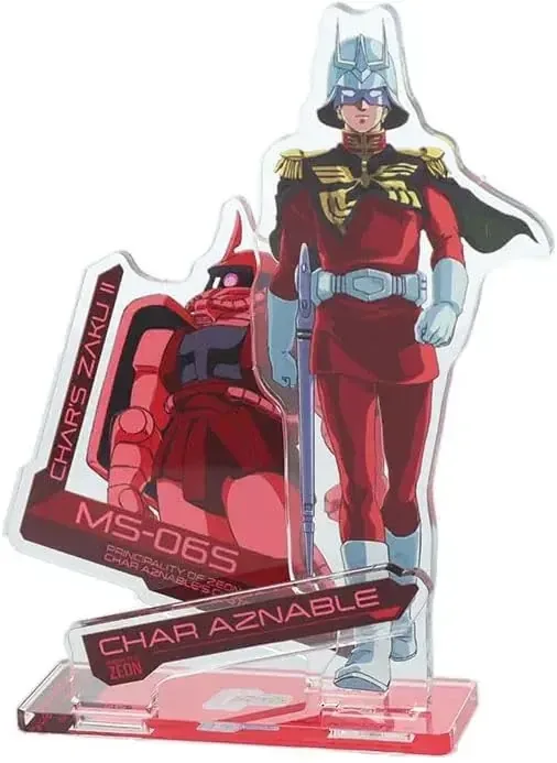 Sun Star Stationery Gundam Acrylic Stand Char Aznable 3D Design - Image 2