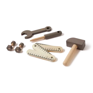 Tool set, 8 pcs, Handpainted, Brown