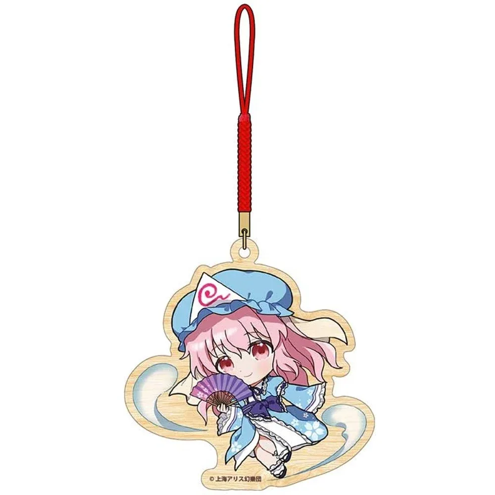 Touhou Project Yuyuko Netsuke Strap Authentic Collectible Keychain Accessory